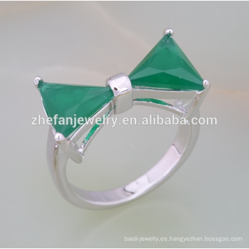 Anillo de piedra del triángulo del circón cúbico de la moda 2018